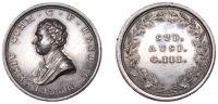 Handel Centenary Festival, 1784, a silver admission ticket, unsigned, bust of George Handel left, rev. sub. aust....