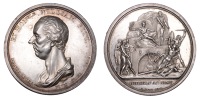 Manchester Pitt Club, 1813, a silver medal by T. Wyon Jr, bust left, rev. allegory of Pitt rousing Genius to resist...