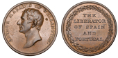 Duke of Wellington Liberator of Spain and Portugal, [1812], a copper medal, unsigned, bust left, rev. legend within...