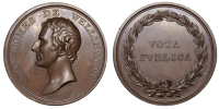 Earl of Wellington, [1812], a copper medal by T. Webb, bust left, rev. vota pvblica within wreath, 53mm, 87.02g...