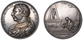 George III, Death, 1820, a silver medal by J. Marrian for E. Thomason and C. Jones, bust left, rev. Britannia...