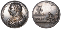 George III, Death, 1820, a silver medal by J. Marrian for E. Thomason and C. Jones, bust left, rev. Britannia...