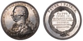 George III, Death, 1820, a silver medal, obv. after C.H. Küchler, rev. unsigned, armoured bust left, rev. pater :...