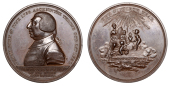 George III, Golden Jubilee, 1810, a copper medal, unsigned, for N. Hyde, uniformed bust left in periwig, rev....