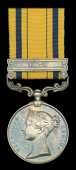 South Africa 1877-79, 1 clasp, 1879 (“Shah” J. A. Littlejohn. A.B. H.M.S.) naming separated by suspension post,...