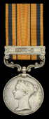 South Africa 1877-79, 1 clasp, 1877-8 (284. Pte. W. McNulty. 1-24th Foot.) lightly polished and minor edge bruises,...