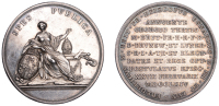 Prince Frederick Elected Bishop of Osnabrück, 1764 [issued 1765], a silver medal by T. Pingo, Britannia seated...
