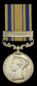 South Africa 1877-79, 1 clasp, 1879 (735. Pte. G. Newman. 99th Foot.) edge bruising and contact marks, otherwise...