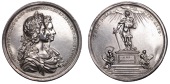 William and Mary, Restorers of the Anglican Church, 1689, a cast silver medal by G. Bower, conjoined busts right,...