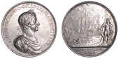 Battle of Lowestoft, 1665, a silver medal, unsigned [by J. Roettier], laureate and draped bust of Charles II right,...