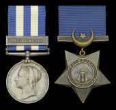 Pair: Private G. Crago, 2nd Battalion, Duke of Cornwall’s Light Infantry 

Egypt and Sudan 1882-89, dated...