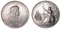 Peace of Breda [1667], a silver medal, unsigned [by J. Roettier], laureate and draped bust of Charles II right, rev....