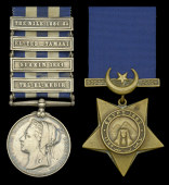 Pair: Private H. Bungay, 1st Battalion, Gordon Highlanders

Egypt and Sudan 1882-89, dated reverse, 4 clasps,...