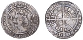 David II (1329-1371), Second coinage, Class B, Groat, class B/A mule, Edinburgh, mm. cross potent on obv., cross...