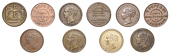 WARWICKSHIRE, Birmingham, Thomas Pope & Co (9), 1851 (5), undated (4) (W 820, this piece illustrated, 825, 827,...