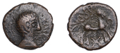 Continental Iron Age, GAUL, Treveri, Arda, bronze Quadrans, male head right, [arda] before, rev. horse standing...