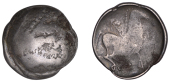 Continental Iron Age, DANUBIAN CELTS, Dacia, Tetradrachm, c. 1st Century BC, Kinnlos type, celticised diademed head...