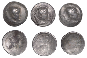Continental Iron Age, EASTERN EUROPE, Tetradrachms (3), c. 3rd-2nd Century BC, imitations of Philip III of Macedon,...