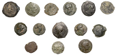 Continental Iron Age, GAUL, Massilia, bronze Unit, laureate head of Apollo right, rev. Bull butting right, 2.05g/6h...