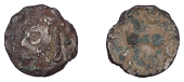 British Iron Age, DOBUNNI, Uninscribed issues, contemporary plated imitation of a silver Unit, Cotswold Eagle type,...