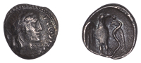 ATREBATES and REGNI, Tincomarus (c. 25 BC - 10 AD), silver Unit, Eagle type, laureate head right, tincom-b around,...