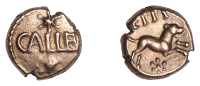 ATREBATES and REGNI, Eppillus (20 BC- AD 1), Quarter-Stater, Calleva Daisy type [Atrebatic G], star above and below...