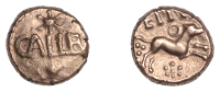 ATREBATES and REGNI, Eppillus (20 BC - AD 1), gold Quarter-Stater, Calleva Ring type, callev, star above and below,...