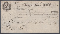 Arundel Bank, for Shaft, Robinsons & Shaft, proof post bill, 17- (1793-95), no serial number or signature, laid down...