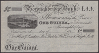 Boroughbridge Bank, for Humy Fletcher, Thos Stubbs, Thos Dew & Hugh Stott, unissued 1 Guinea, 182-, no signature of...