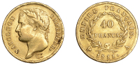 France, Napoleon I, 40 Francs, 1811a, Paris (Gad. 1084; KM. 696.1; F 505). Very fine	 £800-£1,000