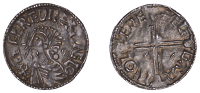 Æthelred II (978-1016), Penny, Long Cross type, Lewes, Ælfgar, ælfgar m’o læpe, 1.41g/9h (HHK 39; Sussex Mints...