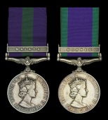 Pair: Sergeant M. R. Enderby, Royal Army Pay Corps, late Royal Military Police

General Service 1918-62, 1 clasp,...