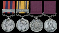 A fine M.S.M. and Victorian campaign service group of four awarded to Staff Quartermaster Sergeant J. E. Faulks,...