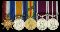 Five: Staff Sergeant Major G. W. Feurer, Royal Army Pay Corps, who was Mentioned in Despatches

1914 Star (1132...