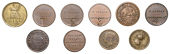 Unlocalised issues, Farthing, 1830 (W 7543); Bon Marché Tea, 1867 (W 7630, the plate piece); Co-Operative Union,...