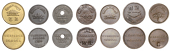MIDDLESEX, Uxbridge, Uxbridge School (7, W 4955, 4956 the plate piece, 4957 countermarked f. gale w.r., the plate...
