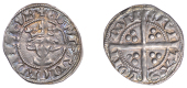 Edward I (1272-1307), New coinage, Penny, class 8a, London, face with pointed chin, broken central fleur in...