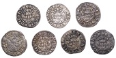 Edward I (1272-1307), New coinage, Pennies (7), class 9b1 (5), all London, crown with large spear-heads, star on...