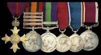 An inter-War O.B.E. group of six awarded to Major C. F. Grimshaw, Royal Army Pay Corps, late Essex Regiment

The...