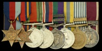 Eight: Staff Sergeant H. F. Hardy, Royal Army Pay Corps

1939-45 Star; Burma Star; Defence and War Medals 1939-45;...