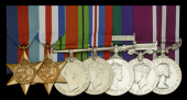 Seven: Staff Quartermaster Sergeant W. Brown, Royal Army Pay Corps

1939-45 Star; France and Germany Star; Defence...