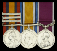 Three: Staff Quartermaster Sergeant P. F. Morling, Army Pay Corps

Queen’s South Africa 1899-1902, 3 clasps,...