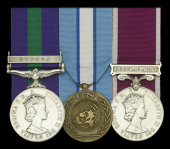 Three: Captain D. Corner, Royal Army Pay Corps

General Service 1918-62, 1 clasp, Cyprus (22814970 Sgt. D. Corner....