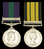 Pair: Captain H. S. Macrae, Royal Army Pay Corps

General Service 1918-62, 1 clasp, Malaya, E.II.R. (Capt. H. S....