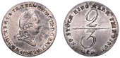 Germany, Brunswick-Luneburg-Calenberg-Hannover, George III, Two-Thirds Thaler, 1801 c, Clausthal (Welter 2810; KM...