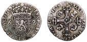 James VI (1567-1625), Before Accession, Second coinage, Half-Merk or Noble, 1577, mm. cross on rev. only, crown in...