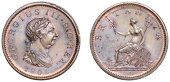 George III (1760-1820), Pre-1816 issues, Penny, 1806, with incuse hair curl (BMC 1342; S 3780). Extremely fine or...