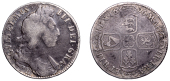 William III (1694-1702), Halfcrown, 1696e, large shields, early harp, edge octavo (ESC 1070; S 3484). About fine,...