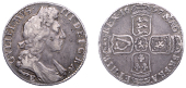 William III (1694-1702), Halfcrown, 1697e over b, large shields, later harp, edge nono (ESC 1080; S 3490). Better...