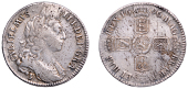 William III (1694-1702), Halfcrown, 1696y, small shields, early harp, edge octavo (ESC 1094; S 3480). Haymarked,...